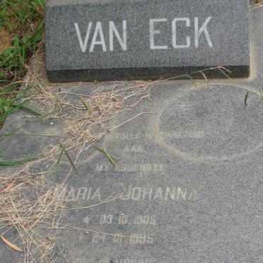 ECK Maria Johanna, van 1905-1995