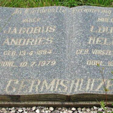GERMISHUIZEN Jacobus Andries 1894-1979 &amp; Louisa Helena VORSTER 1894-19?