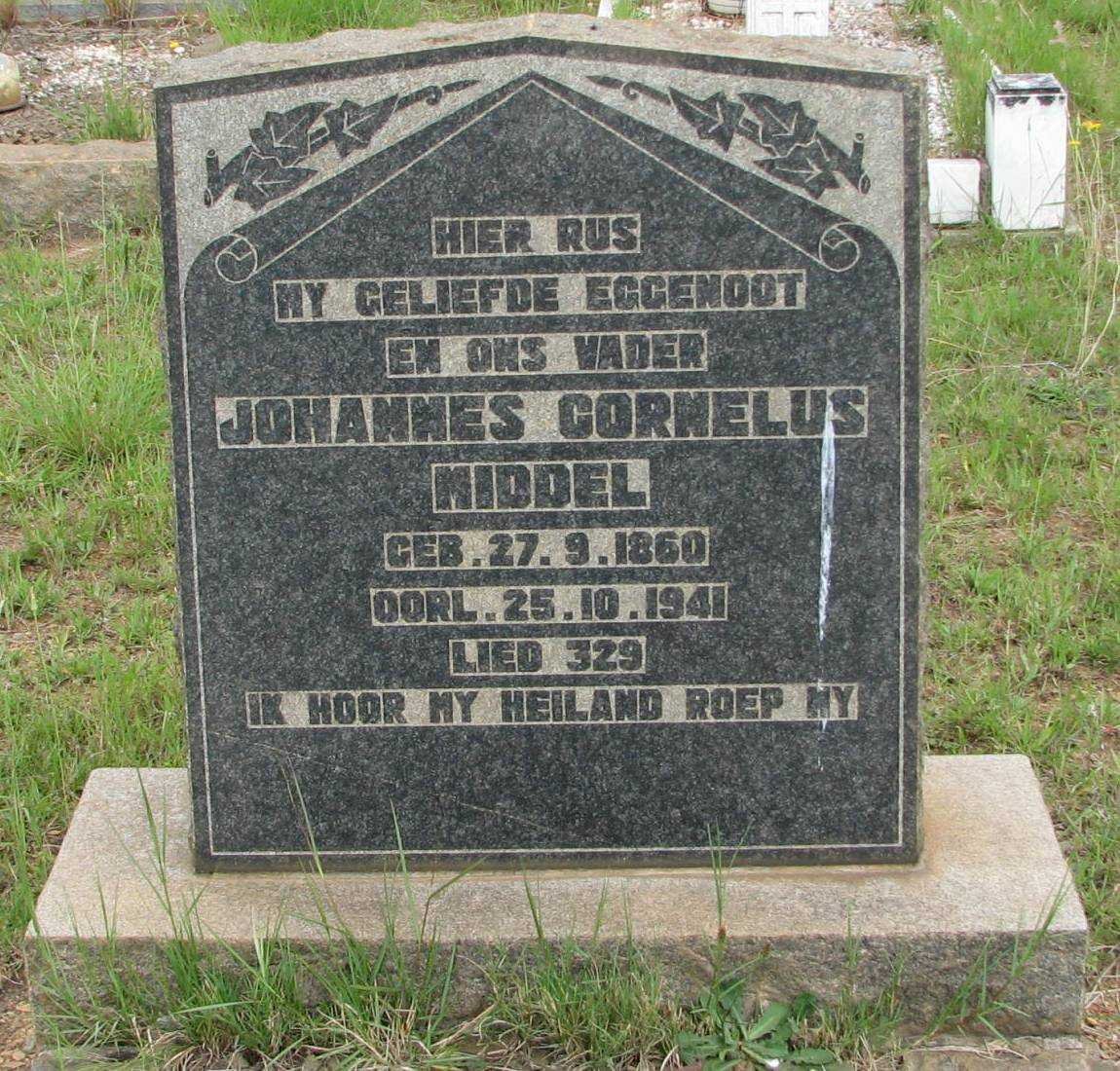 MIDDEL Johannes Cornelus 1860-1941 