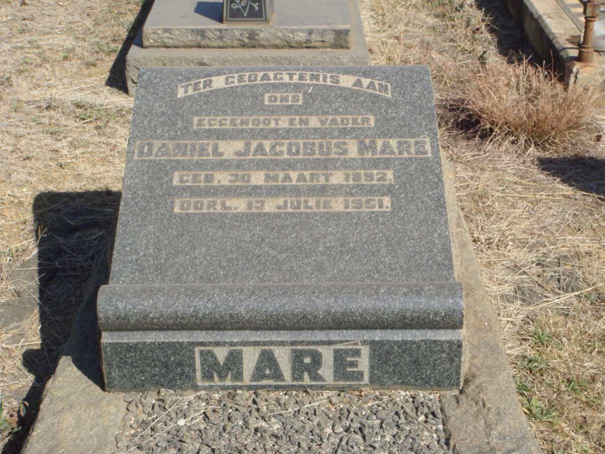 MARÉ Daniel Jacobus 1892-1951