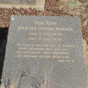 MARAIS Martha Sophia 1840-1924