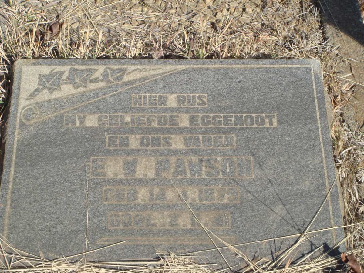 PAWSON E.W. 1879-1941