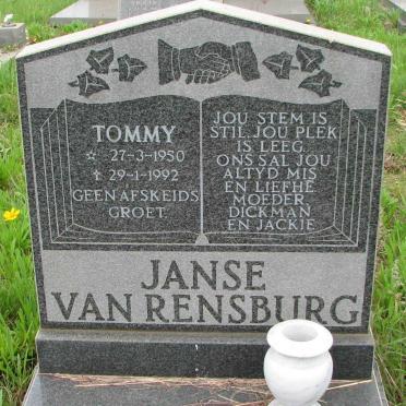 RENSBURG Tommy, Janse van 1950-1992