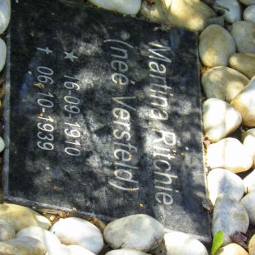 RITCHIE Martina nee VERSFELD 1910-1939