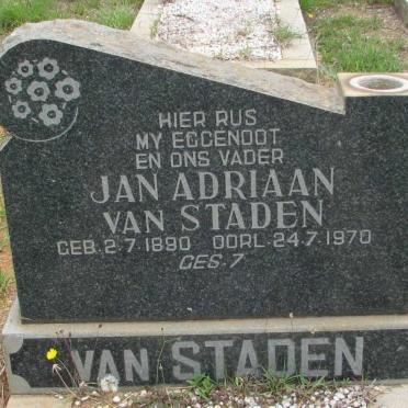 STADEN Jan Adriaan, van 1890-1970