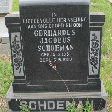 SCHOEMAN Gerhardus Jacobus 1931-1983