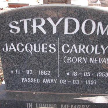 STRYDOM Jacques 1962-1997 &amp; Carolyn NEVAY 1959-1997