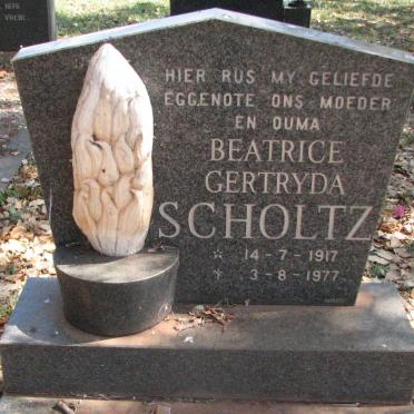 SCHOLTZ  Beatrice Gertyda 1917-1977