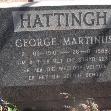 HATTINGH George Marthinus 1910-1989