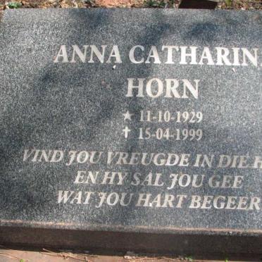 HORN Anna Catharina 1929-1999