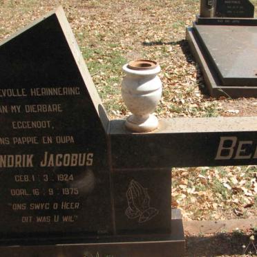 BEKKER Hendrik Jacobus 1924-1975 &amp; Susanna Maria 1929-