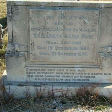 BAM Elizabeth Maria nee COETZER 1886-1936