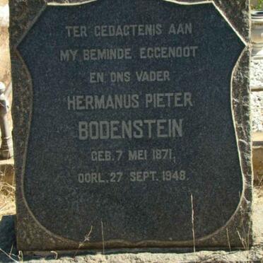 BODENSTEIN Hermanus Pieter 1871-1948