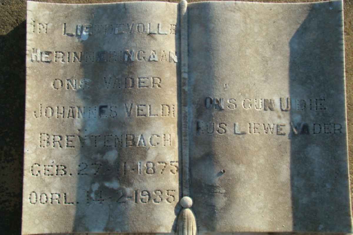 BREYTENBACH Johannes Veldi 1875-1935