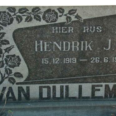 DULLEMEN Hendrik J.H., van 1919-1974