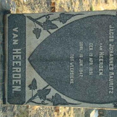 HEERDEN Jacob Johannes Mauritz, van 1891-1947