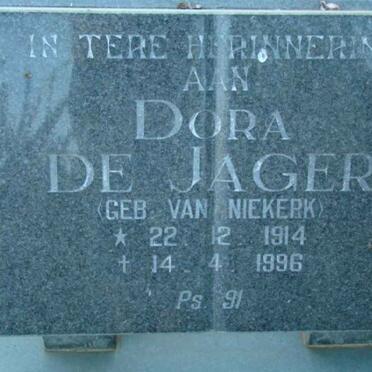 JAGER Dora, de nee VAN NIEKERK 1914-1996