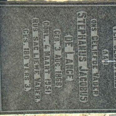 LANGE Stephanus Jacobus, de 1868-1951