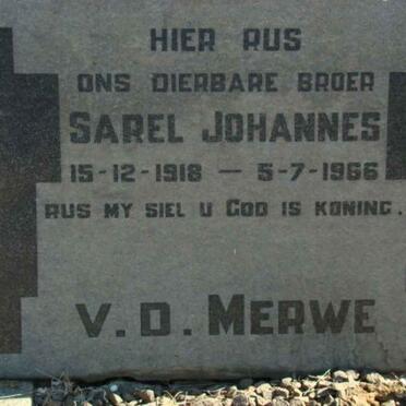 MERWE Sarel Johannes, van der 1918-1966