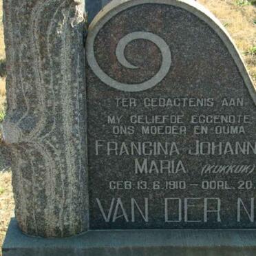 NEST Francina Johanna Maria, van der nee KUKKUK 1910-1973