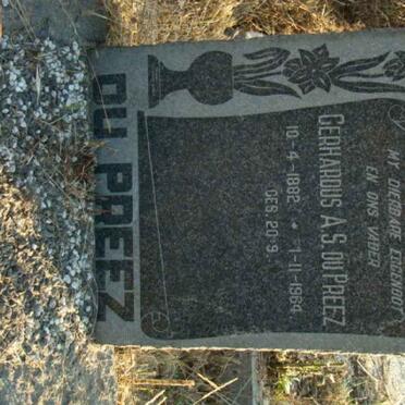 PREEZ Gerhardus A.S., du 1882-1964