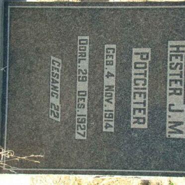 POTGIETER Hester J.M. 1914-1927