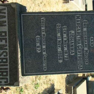 RENSBURG Margaretha Gertruida Johanna, van 1879-1966