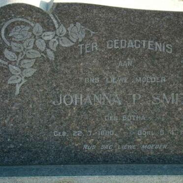 SMITH Johanna P. nee BOTHA 1880-1968