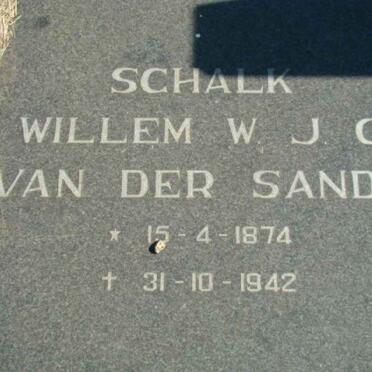 SANDT Schalk Willem W.J.C., van der 1874-1942