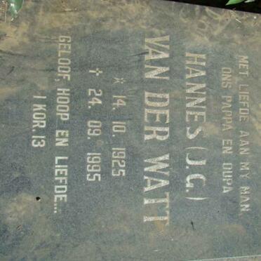 WATT J.G., van der 1925-1995