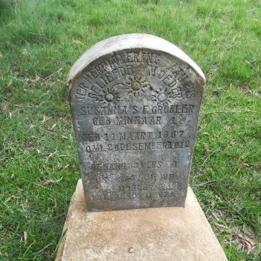 GROBLER Susanna S.E. nee MINNAAR 1857-1912