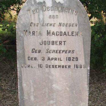 JOUBERT Maria Magdalena nee SCHEEPERS 1829-1889