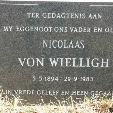 WIELLIGH Nicolaas, von 1894-1983
