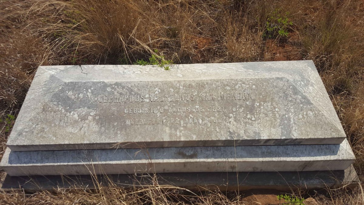 NIEKERK Gerhardus Wilhelmus, van 1821-1900