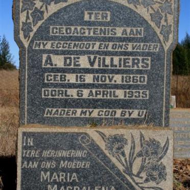 VILLIERS A., de 1860-1935 &amp; Maria Magdalena BOTHA 1870-1939