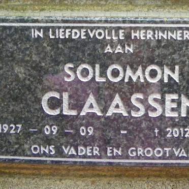 CLAASSEN Solomon 1927-2012
