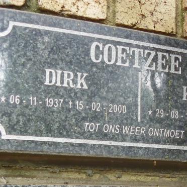 COETZEE Dirk 1937-2000 &amp; Kate 1940-