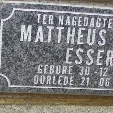 ESSER Mattheus 1944-1997