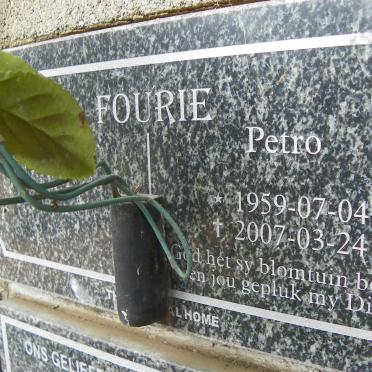 FOURIE Petro 1959-2007