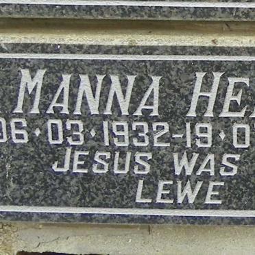 HEYNS Manna 1932-1994