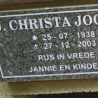 JOOSTE J. Christa 1938-2003