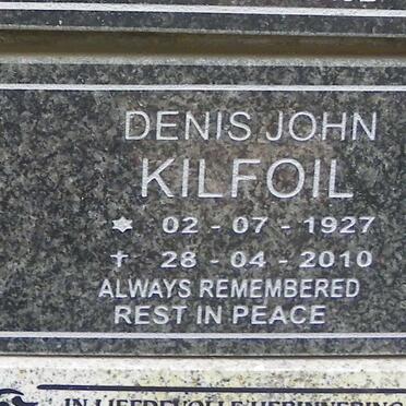 KILFOIL Denis John 1927-2010
