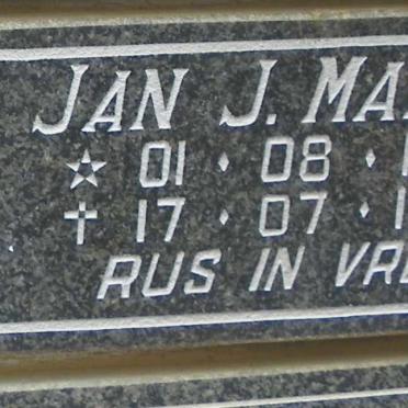 MARAIS Jan J. 1925-1994