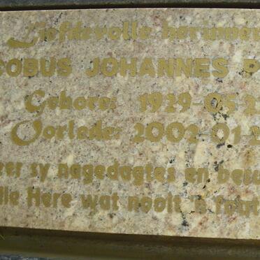 PRINSLOO Jacobus Johannes 1929-2002