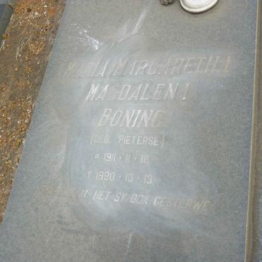 BÖNING Maria Margaretha Magdalena nee PIETERSE 1911-1990