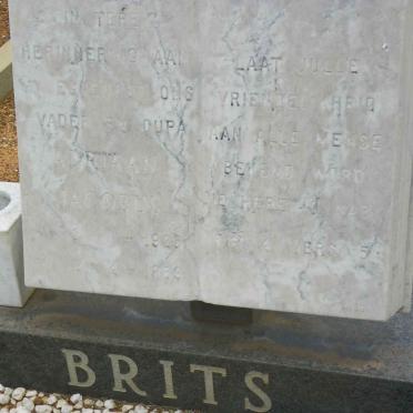 BRITS Adriaan Jacobus 1925-1983