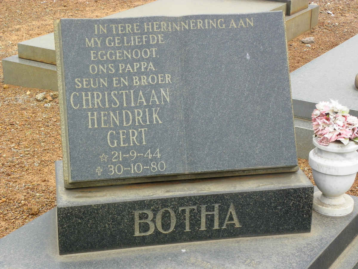 BOTHA Christiaan Hendrik Gert 1944-1980