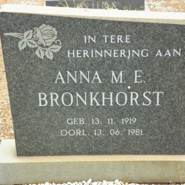 BRONKHORST Anna M.E. 1919-1981