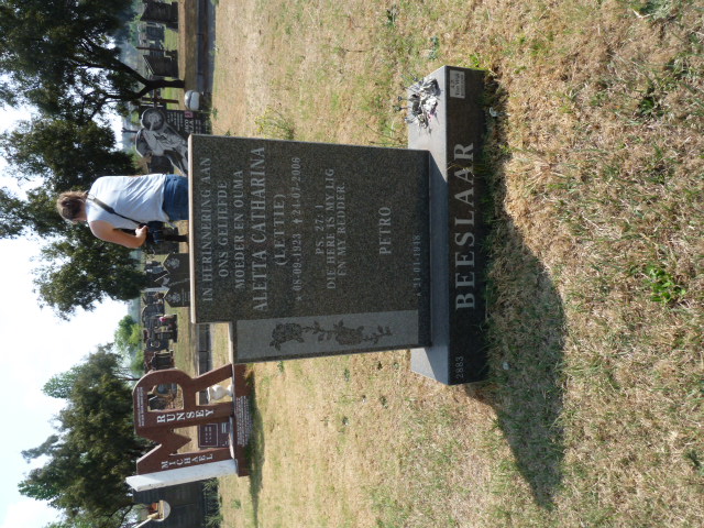 BEESLAAR Aletta Catharina 1923-2006