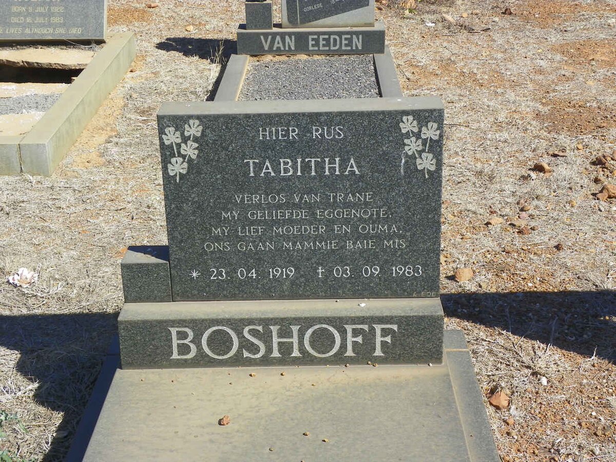BOSHOFF Tabitha 1919-1983